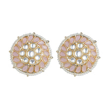 Load image into Gallery viewer, Multicolored gemstone round earring