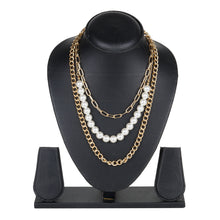 Load image into Gallery viewer, Layered Chain &amp; Pearl Necklace