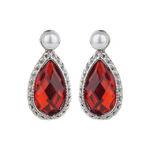 Load image into Gallery viewer, TRIBAL ZONE STYLISH RED MINI TEAR DROP STUD EARRINGS