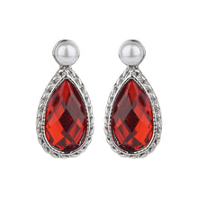 Load image into Gallery viewer, TRIBAL ZONE STYLISH RED MINI TEAR DROP STUD EARRINGS