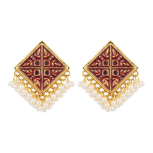 Load image into Gallery viewer, TRIBAL ZONE INDIAN CLASSY DAIMOND SHAPE EARRINGS