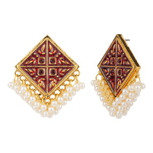 Load image into Gallery viewer, TRIBAL ZONE INDIAN CLASSY DAIMOND SHAPE EARRINGS