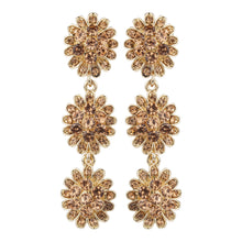 Load image into Gallery viewer, TRIBAL ZONE GOLDEN FORAL DANGELS DROP EARRINGS