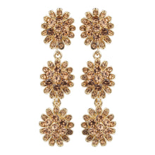 Load image into Gallery viewer, TRIBAL ZONE GOLDEN FORAL DANGELS DROP EARRINGS