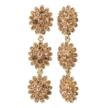 Load image into Gallery viewer, TRIBAL ZONE GOLDEN FORAL DANGELS DROP EARRINGS