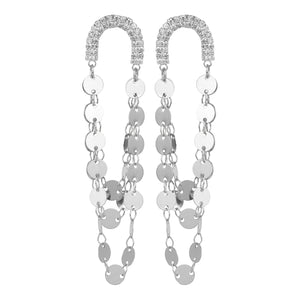 TRIBAL ZONE SIZZLING DAZZILING SILVER  EARRINGS