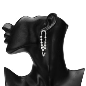 TRIBAL ZONE SIZZLING DAZZILING SILVER  EARRINGS