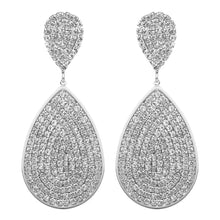 Load image into Gallery viewer, TRIBAL ZONE SILVER   AMAZING TEAR DROP PARTY WEAR DROP EARRING