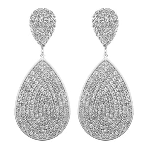 TRIBAL ZONE SILVER   AMAZING TEAR DROP PARTY WEAR DROP EARRING