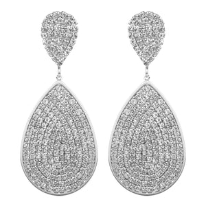 TRIBAL ZONE SILVER   AMAZING TEAR DROP PARTY WEAR DROP EARRING