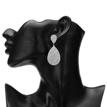 Load image into Gallery viewer, TRIBAL ZONE SILVER   AMAZING TEAR DROP PARTY WEAR DROP EARRING