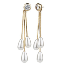 Load image into Gallery viewer, TRIBAL ZONE ELEGANT GOLDEN PEARL BEAD DROP EARRING