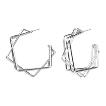 Load image into Gallery viewer, TRIBAL ZONE AMAZING  SILVER  DROP EARRING