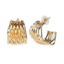 Load image into Gallery viewer, Woven Wire Hoop Earrings