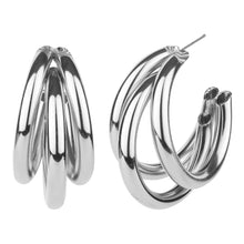 Load image into Gallery viewer, TRIBAL ZONE SILVER CLASSY STUD EARRING
