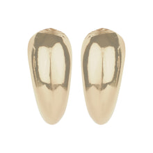 Load image into Gallery viewer, TRIBAL ZONE GOLDEN PLEATED  C HOOP STUD EARRING