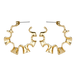 TRIBAL ZONE GOLDEN ESTHETIC C HOOP EARRING