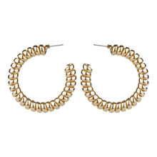 Load image into Gallery viewer, TRIBAL ZONE STUNNING GOLDEN  SPRING C HOOP EARRING