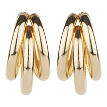 Load image into Gallery viewer, TRIBAL ZONE STUNNING GOLDEN C HOOP STUD EARRING