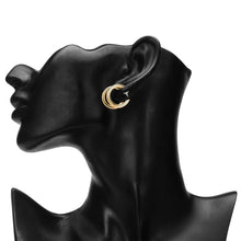 Load image into Gallery viewer, TRIBAL ZONE STUNNING GOLDEN C HOOP STUD EARRING