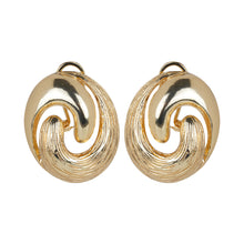 Load image into Gallery viewer, Modern Gold spiral stud earrings