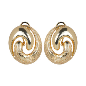 Modern Gold spiral stud earrings