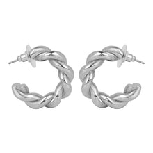 Load image into Gallery viewer, Hoop earrings with twisted design