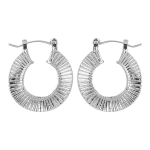 Silver/Gold hoop earrings with a textured design