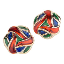 Load image into Gallery viewer, TRIBAL ZONE MULTI COLOUR CONTEMPORY STUD EARRING