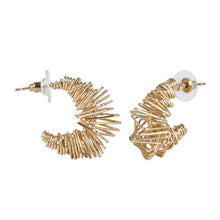 Load image into Gallery viewer, Golden Wire Hoop Earrings