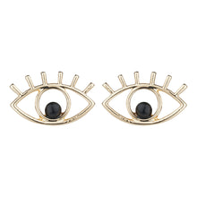 Load image into Gallery viewer, TRIBAL ZONE GOLDEN EVIL EYE STUD EARRING