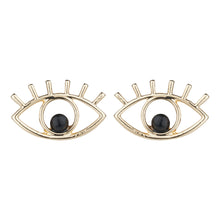 Load image into Gallery viewer, TRIBAL ZONE GOLDEN EVIL EYE STUD EARRING