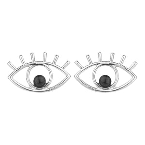 TRIBAL ZONE SLIVER EVIL EYE STUD EARRING