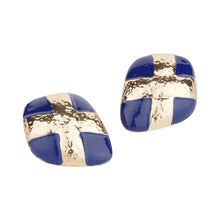 Load image into Gallery viewer, TRIBAL ZONE CLASSY BLUE STUD EARRING