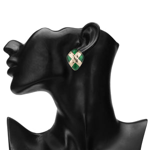 TRIBAL ZONE CLASSY STUD GOLDEN EARRING