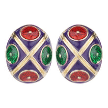 Load image into Gallery viewer, TRIBAL ZONE MULTICOLOUR ETHNIC STUD EARRING