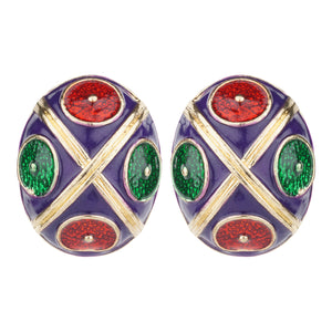 TRIBAL ZONE MULTICOLOUR ETHNIC STUD EARRING