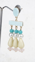 Load image into Gallery viewer, Elegant Pastel Drop Earrings with Beaded Detailing