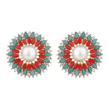 Load image into Gallery viewer, TRIBAL ZONE CONTEMPORY DAIMOND STUD EARRING