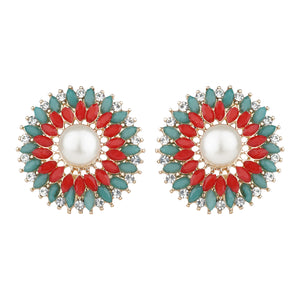 TRIBAL ZONE CONTEMPORY DAIMOND STUD EARRING