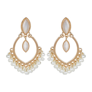 Ethnic Earrings with Pearl Details