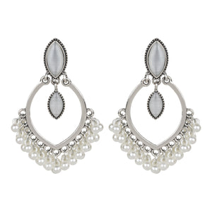Ethnic Earrings with Pearl Details