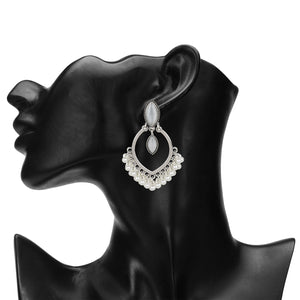 Ethnic Earrings with Pearl Details