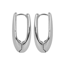 Load image into Gallery viewer, Bold Silver Teardrop Hoops