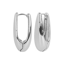 Load image into Gallery viewer, Bold Silver Teardrop Hoops