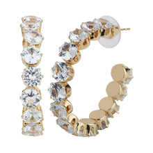 Load image into Gallery viewer, TRIBAL ZONE GEOMETRIC STONE HOOP EARRING