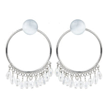 Load image into Gallery viewer, Ethnic Crystal Drop Hoop Earrings