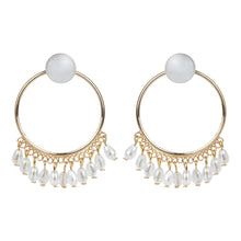 Load image into Gallery viewer, Ethnic Crystal Drop Hoop Earrings