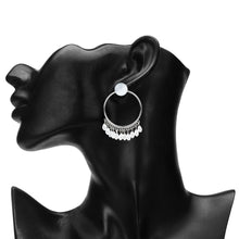 Load image into Gallery viewer, Ethnic Crystal Drop Hoop Earrings
