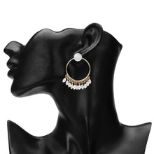 Load image into Gallery viewer, Ethnic Crystal Drop Hoop Earrings